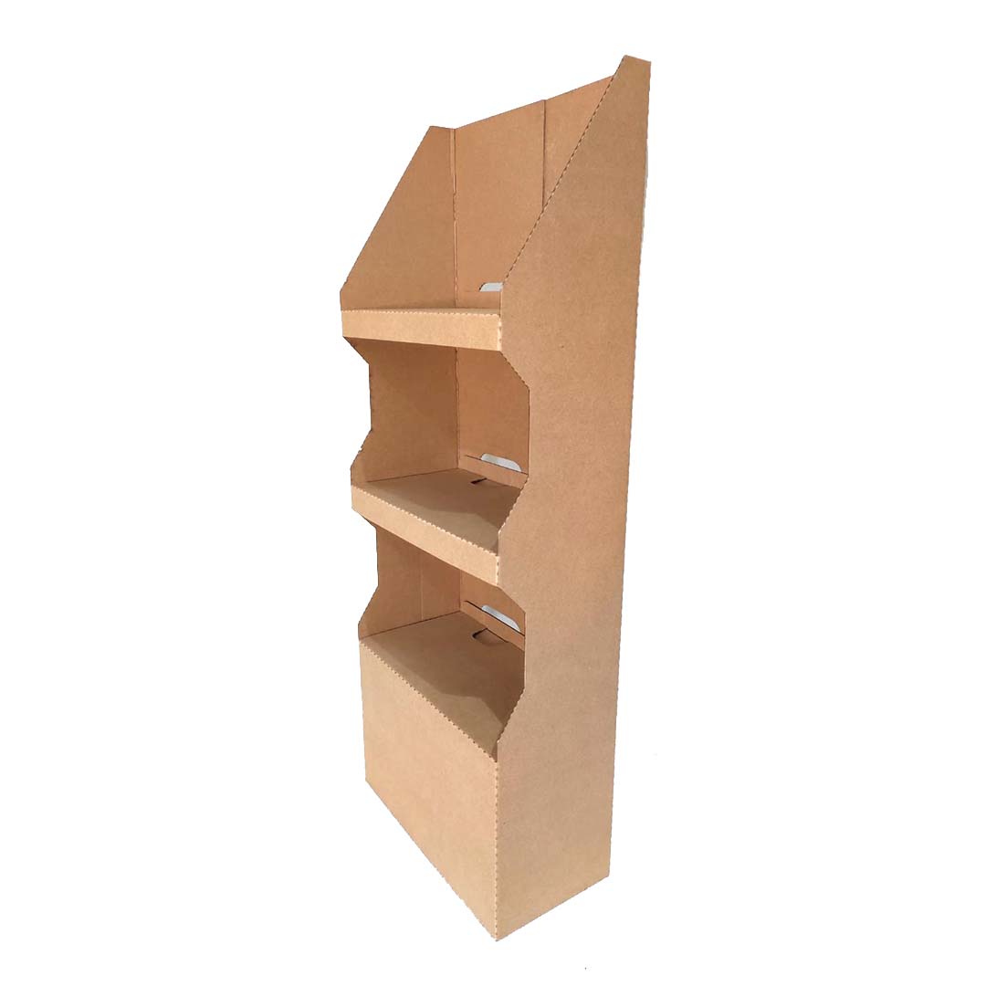 plantilla exhibidor plegable de carton