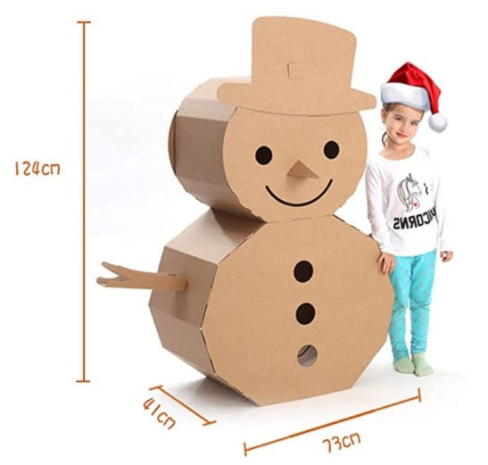 Muñeco de Nieve con Carton + Plantilla